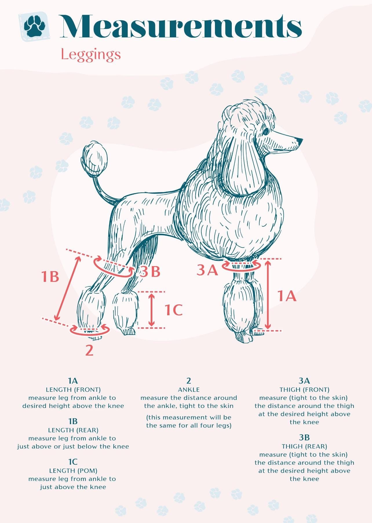 Waterproof Mini Poodle Leggings, set of 4!